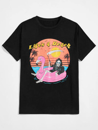 Reaper Vacation Gothic Punk T-Shirt (Small) *SALE!
