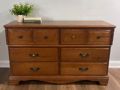 Vintage Wooden 6-Drawer Dresser , View more