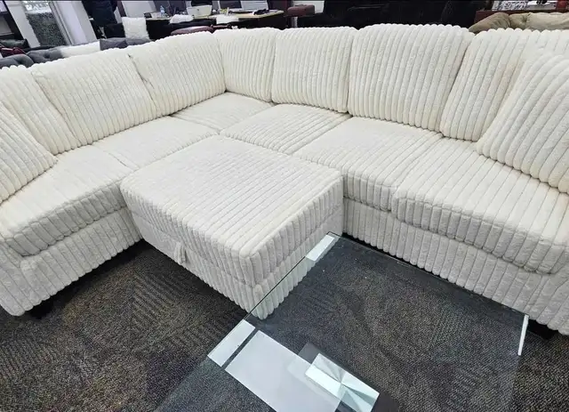 Cloud Corduroy Sectional Sofa in Couches & Futons in Sarnia - Image 4