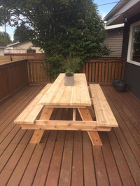 Cedar Picnic tables - 3ft to 12ft sizes