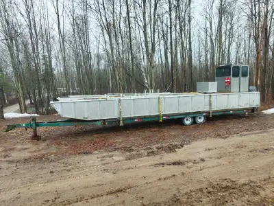 $54750 +HST Approximate measurements. Heights: 11'6" w/trailer 9' Barge only Lengths: 50' w/trailer...