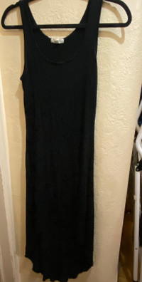 Black waterfall dress szS