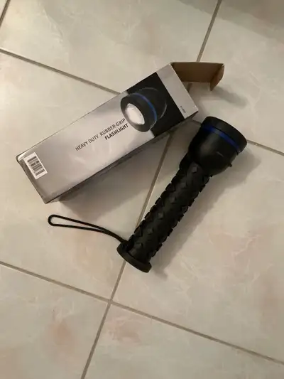 NexxTech Heavy Duty Rubber Grip Flashlight, View more