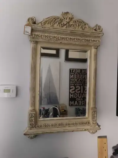 Ornate Rustic Cream Mirror, View more