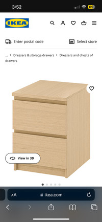 IKEA malm 2 drawer chest