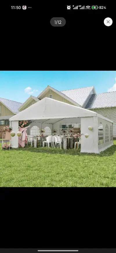 20' x 20' Heavy-duty Large Weddi Tent, Outdoor Carport Garage P, View more