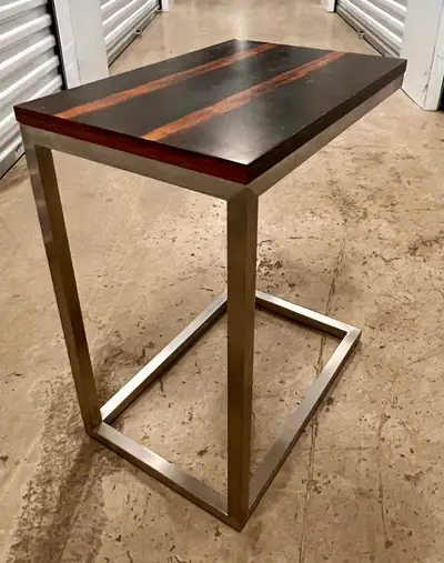 Modern Wood & Metal Side Table, View more
