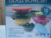 EDGEHOME 10 PIECE GLASS BOWLS AND LIDS