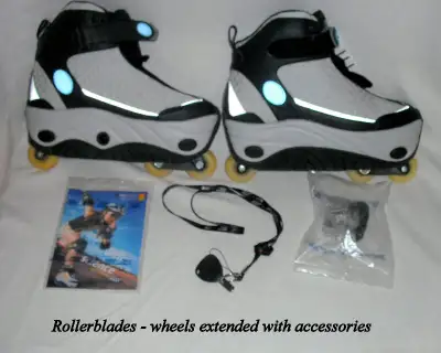 KISS rollerblades inline skates retracting wheels new tags, box, View more