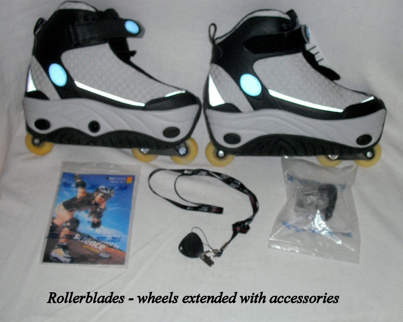 KISS rollerblades inline skates retracting wheels new tags, box