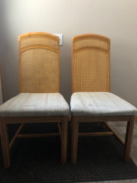 Walnut Cane Kitchen / Dining chairs