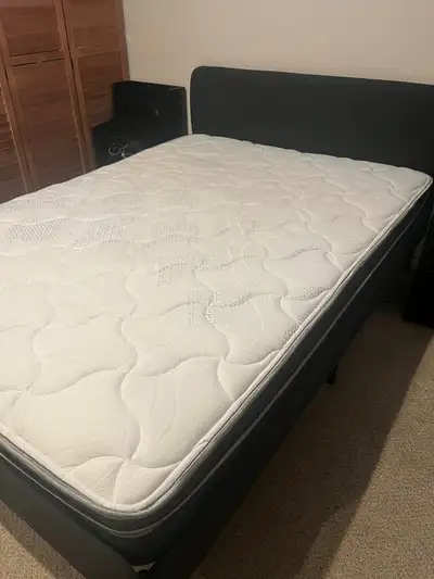 IKEA SLATTUM Double Bed Frame + Springwall Mattress, View more