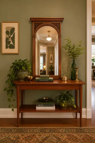 lovely vintage MCM curved arched mirror , View more