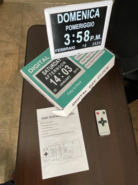 Digital Day Clock with Medication Reminders