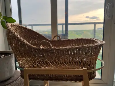 wicker bassinet , View more