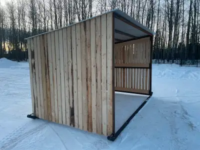 Hi. I have for sale fire wood sheds/ storage sheds. They are 12 feet long and 8 feet wide. Custom si...