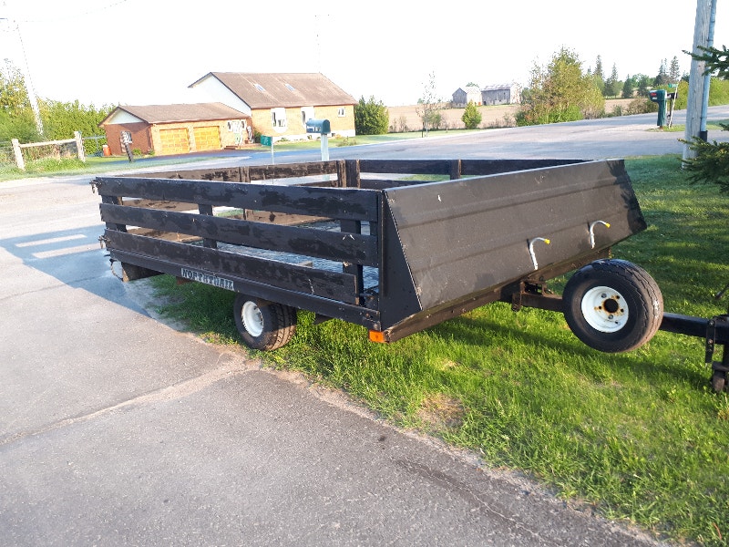 tilt snowmobile trailer 8ft wide 9ft long with removable sides, Cargo
