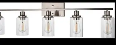 MELUCEE 5-Light Bathroom Vanity Light Brushed Nick, View more