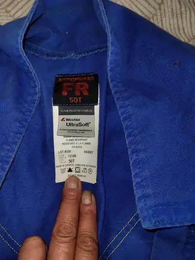 Fire Retardant Coveralls Size 52 the other is 50T., View more