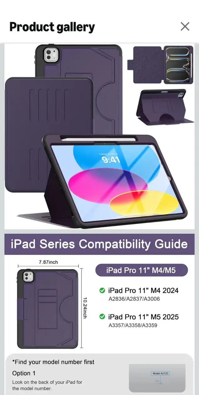 Case for iPad Pro M4/M5 11-inch for iPad Pro 5/6th Generation 20