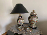 Lampe et vase porcelaine chinois - Chinese porcelain lamp & vase