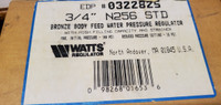 WATTS N256 3/4" Feed Water Pressure Regulator - Bronze Body