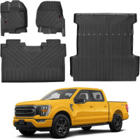NEW,Ford F150,Floor & Trunk Bed Mats for 2015-2024,Cargo mats