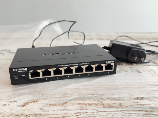 NETGEAR 8-Port Gigabit Ethernet Smart Managed Pro Switch GS308T in Networking in City of Toronto