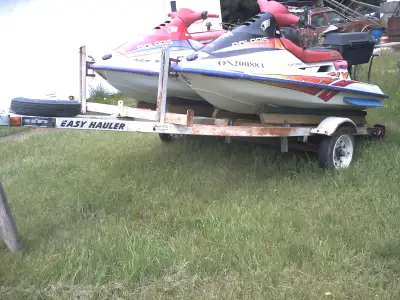 1993 EASY-HAULER double trailer, newer tires and coupler 1 7/8” ball. This trailer can be adjusted f...