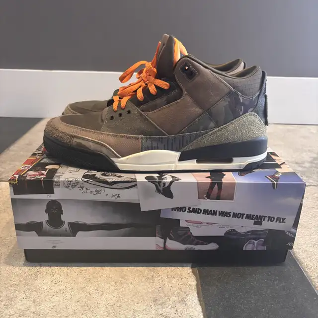 Nike Air Jordan 3 Camo Men’s Size 13 Great Shape in Men's Shoes in City of Montréal - Image 2