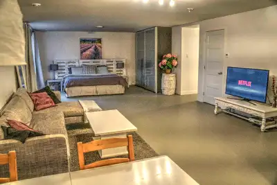 BROMONT, logement loft + chambre, TOUT INCLUS, meublé, au mois