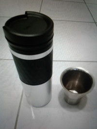 Contigo stainless steel thermos + cup $10 total 