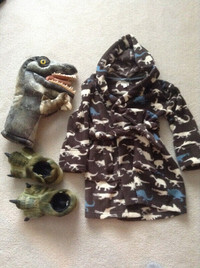 Hatley Dino Robe, Apron with Place mat