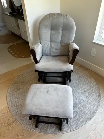 Nursing rocking chair with rocking foot rest, View more