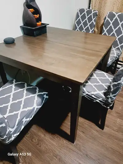 Dining table - extendable to full size, View more