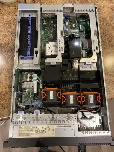 IBM rack dual Xeon server 64gb, View more