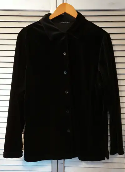 Women's Black Velvet Blouse, View more