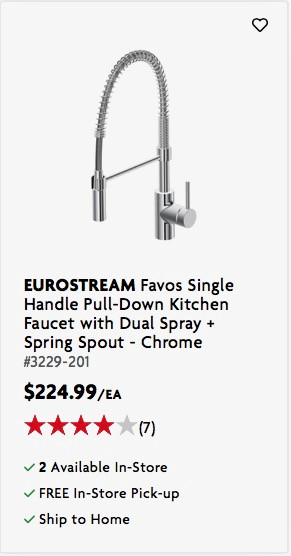 Eurostream kitchen faucet in Plumbing, Sinks, Toilets & Showers in Strathcona County - Image 2