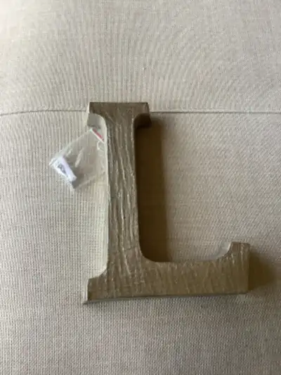 Brand new metal letter L with hardware, View more