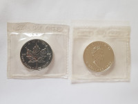 Pieces Monnaie canadienne MRC Feuille d'erable 1995 1998 1999 BU