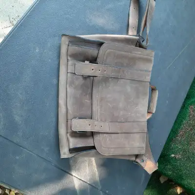 Henry Tomkins handmade leather satchel, View more