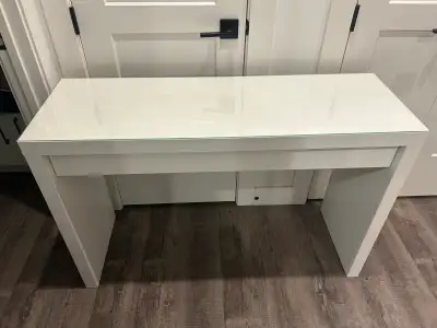 IKEA makeup table with glass top and drawer , View more