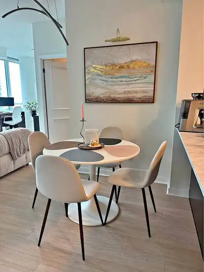  Sleek White Round Dining Table – Pedestal Base, View more