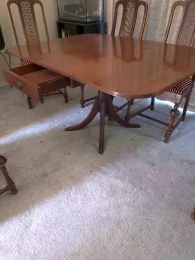 GORGEOUS ANTIQUE DUNCAN PHYFE DINNING TABLE, View more