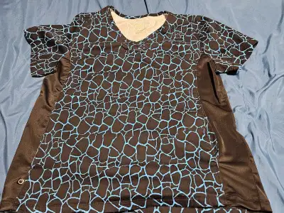 Black and blue scrub top, View more