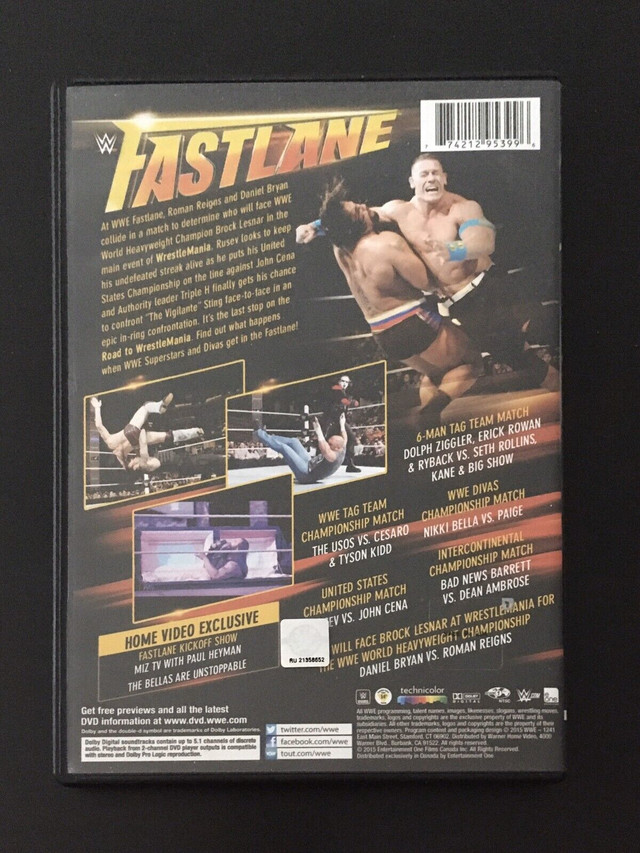 WWE Fastlane 2015 DVD in CDs, DVDs & Blu-ray in Markham / York Region - Image 2