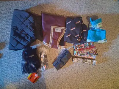 For Sale: Assorted dog apparel and gear, View more
