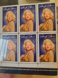 John Lennon Tanzania 9 Sheet Stamps, Marilyn Monroe stamps