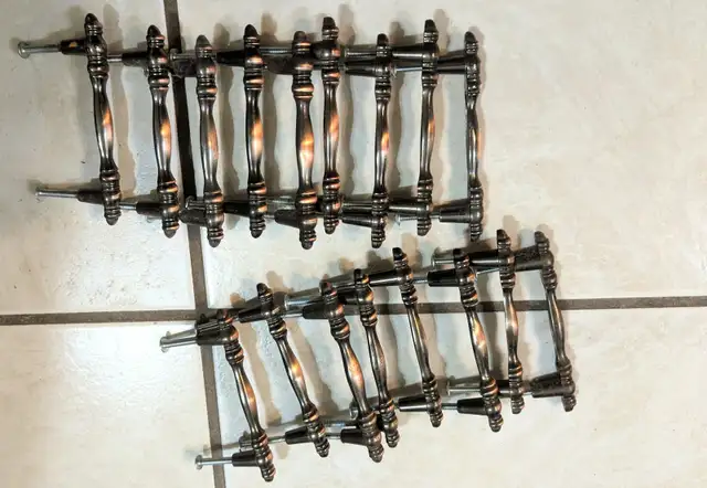 17 Vintage Brass Drawer Pulls