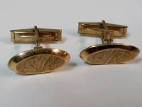 10k Gold Cufflinks Vintage Antique check pictures 